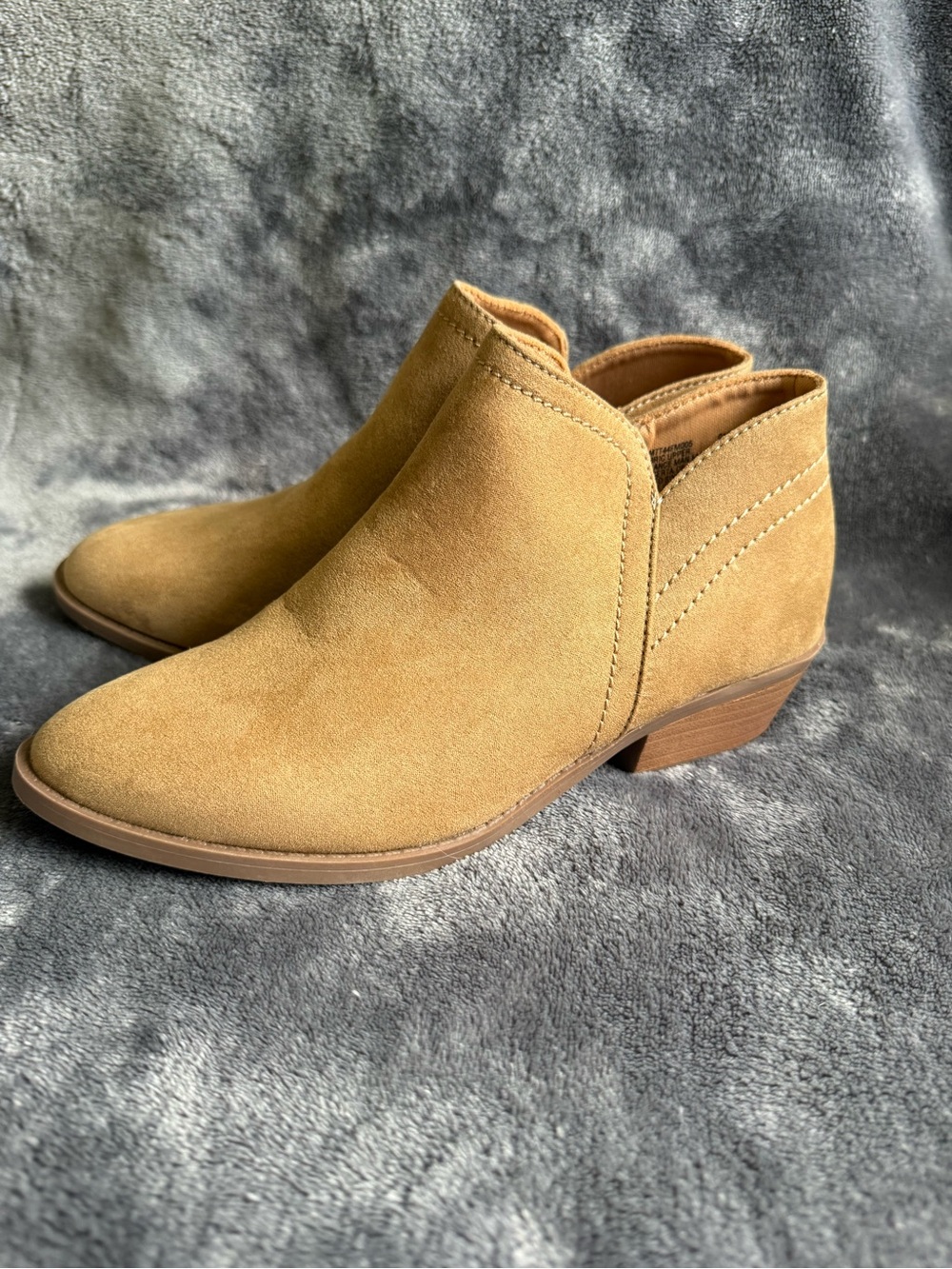 Time and Tru Tan Suede Ankle Booties